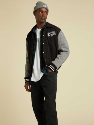 Black Multicolor Men's GUESS Originals Varsity Inspired Jackets | USA79ZWLSP