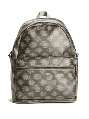 Black Multicolor Women's GUESS Quatro Backpacks | USA56DJINS