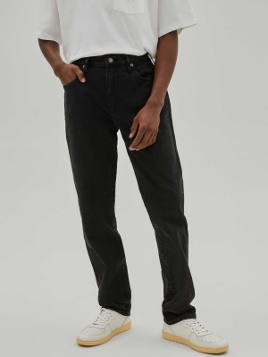 Black Wash Men's GUESS Originals Slim Straight Jeans | USA62GQWHO