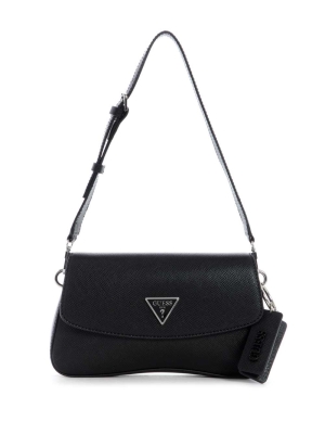 Black Women's GUESS Cordelia Shoulder Bags | USA81PSBLJ