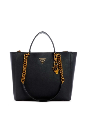 Black Women's GUESS Destiny Society Totes | USA49ZRTVC