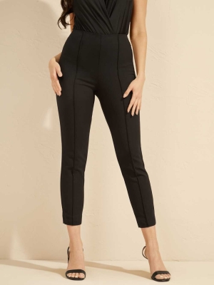 Black Women's GUESS Elle High Waist Pants | USA54PFNSH