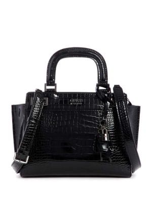 Black Women's GUESS Katey Girlfriend Satchels | USA09BYOEP