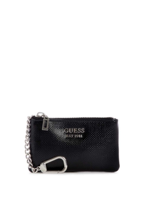 Black Women's GUESS Layla Zip Pouch Wallets | USA68VUPGL