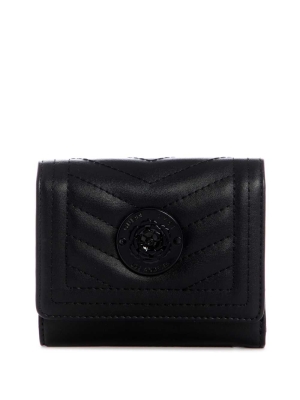 Black Women's GUESS Lida Trifold Wallets | USA47EDGFJ