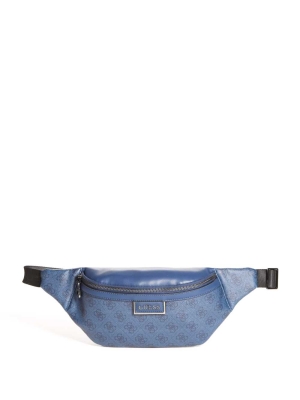 Blue Men's GUESS Vezzola Logo Belt Bags | USA10CDQPA