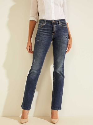 Blue Women's GUESS Eco Bootcut Sexy Jeans | USA87AUSIN