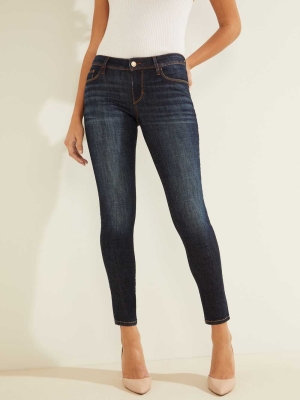 Blue Women's GUESS Eco Power Skinny Jeans | USA92UVHKS