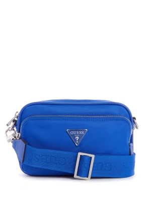 Blue Women's GUESS Little Bay Camera Crossbodies | USA20MCFIQ