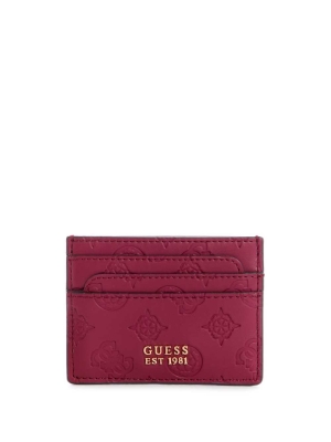 Brown Women's GUESS Bea Card Holder Wallets | USA19XKBQT