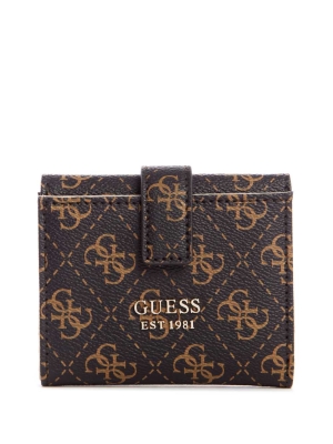 Brown Women's GUESS Picnic Petite Trifold Wallets | USA09NLTAQ