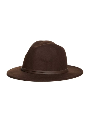 Brown Women's GUESS Vickie Wide Brim Hats | USA67FXUPA