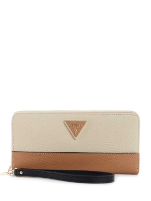 Coral Multicolor Women's GUESS Cordelia Zip-Around Wallets | USA34XVTSM