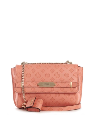 Coral Women's GUESS Bea Convertible Crossbodies | USA50RJYUP