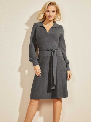 Dark Grey Women's GUESS Brooklyn Dresses | USA96YJRQH