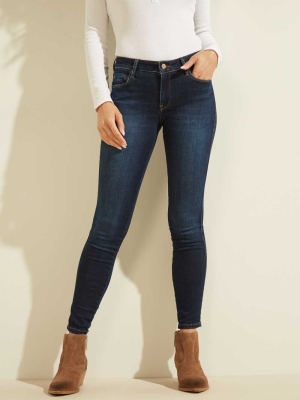 Dark Wash Women's GUESS Sexy Curve Mid-Rise Jeans | USA83GPZDU