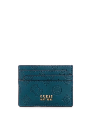 Deep Green Women's GUESS Bea Card Holder Wallets | USA26TSLBE