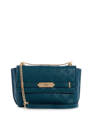 Deep Green Women's GUESS Bea Convertible Crossbodies | USA17JLHWK