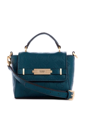 Deep Green Women's GUESS Bea Mini Top Handle Crossbodies | USA68KFOHN