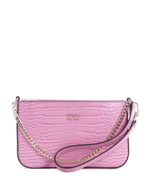Fuchsia Women's GUESS Katey Mini Shoulder Bags | USA46NJZHX