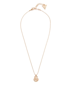 Gold Women's GUESS Gold-Tone Quattro G Necklace | USA52VHQSO