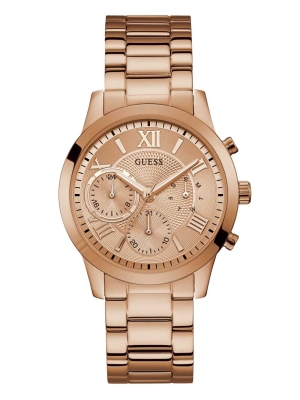 Gold Women's GUESS Rose Gold-Tone Watches | USA87YEOPI