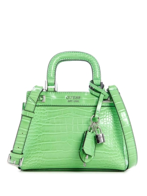 Green Women's GUESS Katey Mini Satchels | USA56DCYRL