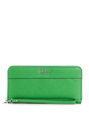 Green Women's GUESS Katey Zip-Around Wallets | USA81ILSXK