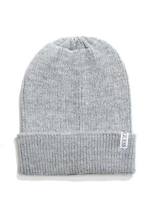 Grey Men's GUESS Elliot Patch Beanie | USA16MYAZR