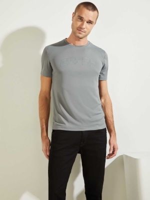 Grey Men's GUESS Korey T-Shirts | USA04LVRES