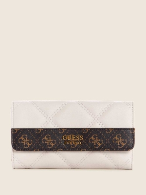 Grey Multicolor Women's GUESS Katey Quilted Clutch Wallets | USA45RSHLE