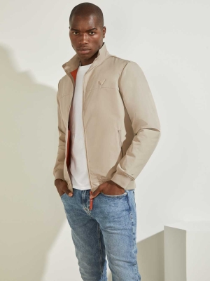 Grey Orange Men's GUESS Amos Bomber Jackets | USA57BECZY