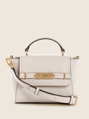 Grey Women's GUESS Bea Mini Top Handle Crossbodies | USA56DYKCQ