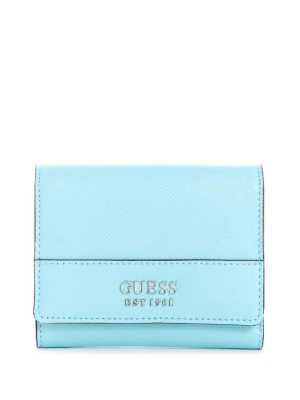 Light Turquoise Women's GUESS Katey Trifold Wallets | USA58RMJQB