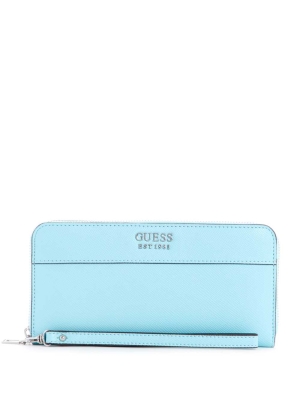 Light Turquoise Women's GUESS Katey Zip-Around Wallets | USA48BLKPY