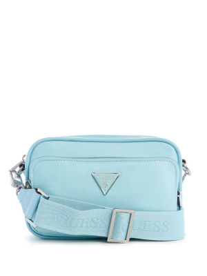 Light Turquoise Women's GUESS Little Bay Camera Crossbodies | USA05LCYVI