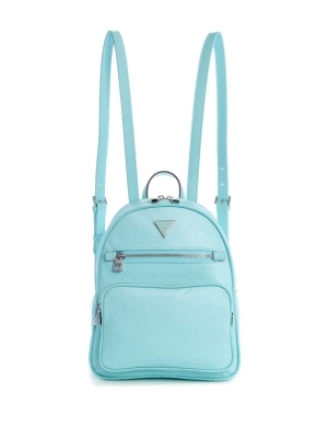 Light Turquoise Women's GUESS Little Bay Backpacks | USA85VISWL