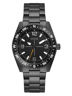 Multicolor Men's GUESS Black Compass Analog Watches | USA50HDXEG