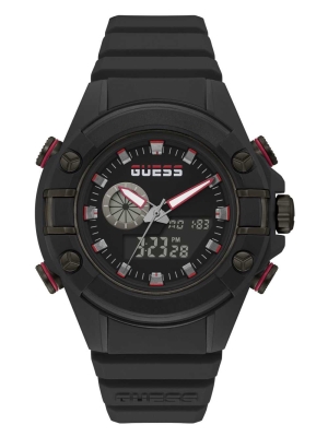 Multicolor Men's GUESS G Force Black Digital Watches | USA38QJCIH