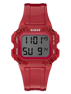 Multicolor Men's GUESS Stealth Red Digital Watches | USA43DVPMK