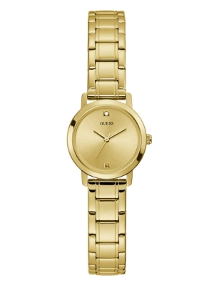 Multicolor Women's GUESS Gold-Tone Diamond Analog Watches | USA39GLWVK