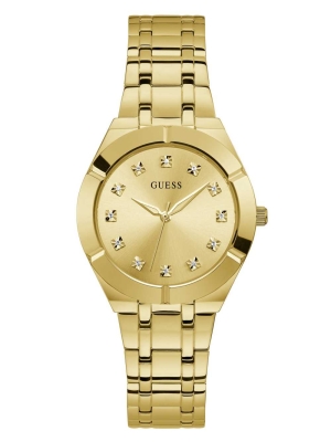 Multicolor Women's GUESS Gold-Tone and Diamond Analog Watches | USA76RMHSW