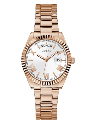 Multicolor Women's GUESS Rose Gold-Tone Analog Watches | USA40HQENC