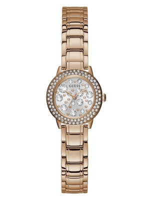 Multicolor Women's GUESS Rose Gold-Tone Analog Watches | USA42DHENP