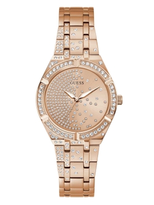 Multicolor Women's GUESS Rose Gold-Tone Analog Watches | USA53LEMHD