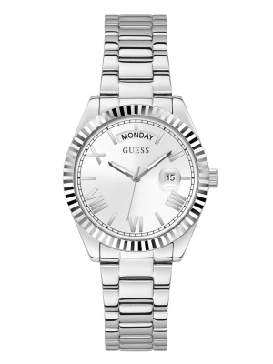 Multicolor Women's GUESS Silver-Tone Analog Watches | USA46TFRNV