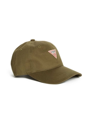 Olive Women's GUESS Logo Baseball Hats | USA61DENXP