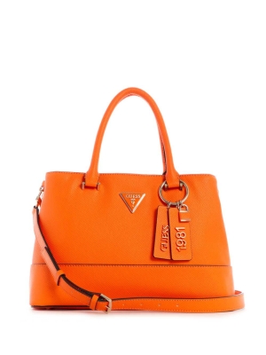 Orange Women's GUESS Cordelia Luxury Satchels | USA64MOYBG