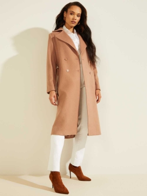 Orange Women's GUESS Dounia Trench Coats | USA54BOHZK