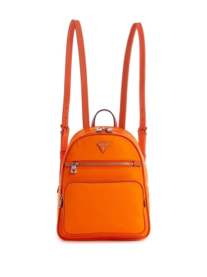 Orange Women's GUESS Little Bay Backpacks | USA27IMXSG